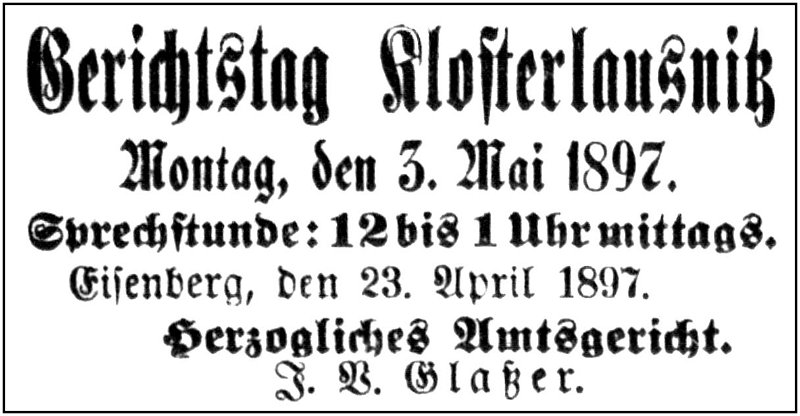 1897-05-03 Kl Gerichtstag